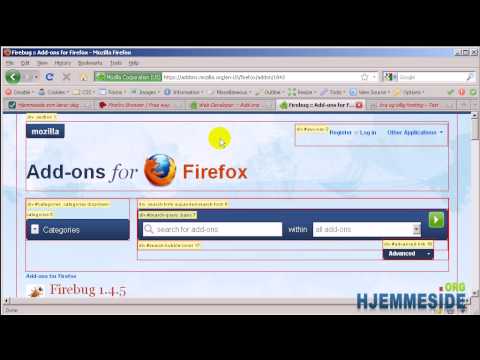 Hvordan installere og bruke Firebug og Web Developer Toolbar i Mozilla Firefox