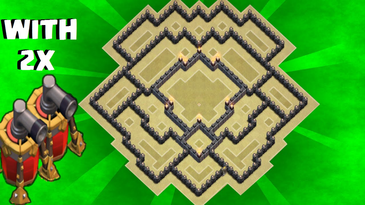 Clash of Clans th9 war base / trophy base / with 2 air sweeper