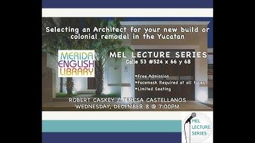 How To Choose An Architect/Builder For Your Construction Project - MEL Lecture Series