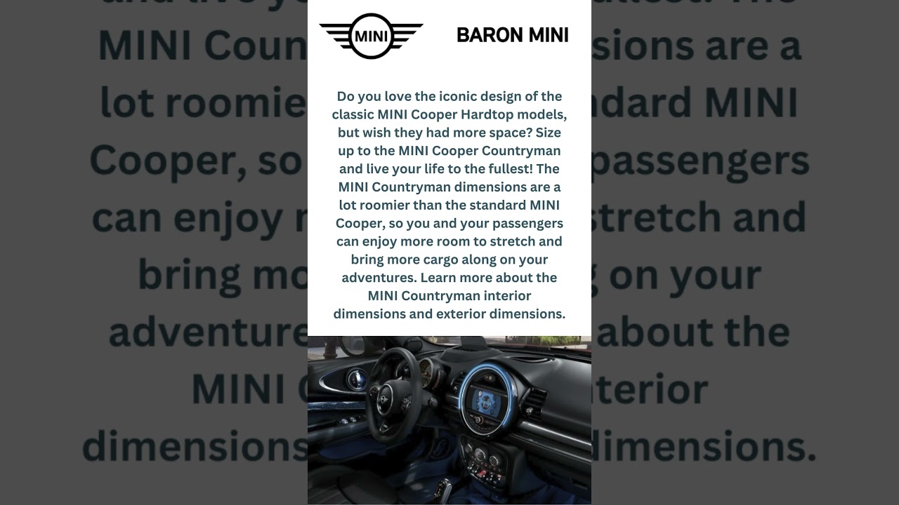 2024 MINI Countryman Dimensions | Baron MINI 