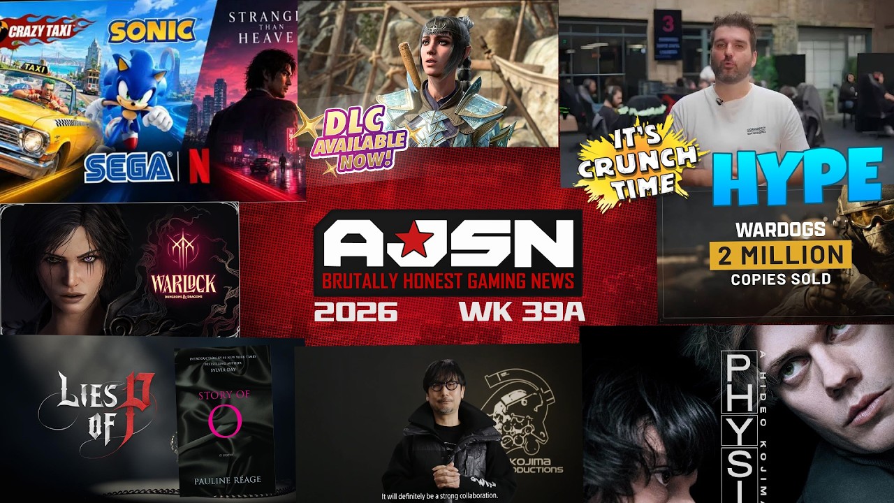 AJSN WK39A- SEGA & Netflix Adaptations, Wardogs 2 Million & Crunch?, Kojima Casts Physint, Lies of P AJSN WK39A- SEGA & Netflix Adaptations, Wardogs 2 Million & Crunch?, Kojima Casts Physint, Lies of P