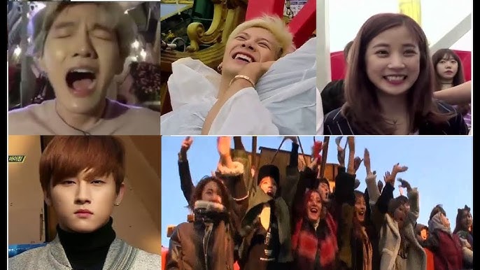 Em-T] When Kpop Idols In Roller Coaster  (Bts,Got7,Exid,Bigbang,Btob,Twice...) - Youtube