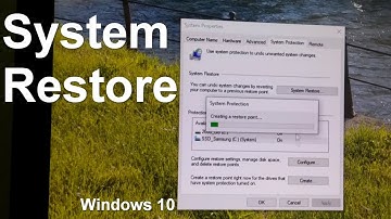 How to use System Restore under Windows 10 (Create and Restore)