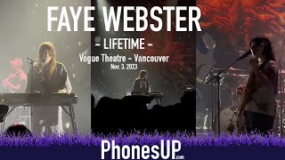 Lifetime - Faye Webster Live - 11/3/2023 - Vancouver - PhonesUP