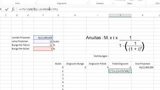 EXCEL ANUITAS DASAR #1 - MEMBUAT PROJECT DASAR ANUITAS DI MS  EXCEL