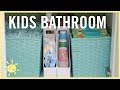 Organize  kids bathroom easy tips