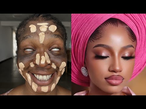 Must Watch 😱 Nigerian Bridal Makeup Transformation 🔥👆😳 Cirugía Plástica 💉 Makeup Tutorial
