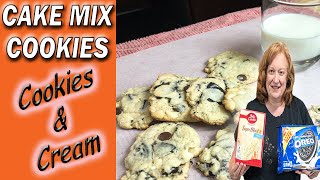 CAKE MIX COOKIES RECIPE | Making Cookies & Cream Cookies from Box Cake Mix | Bake With Me