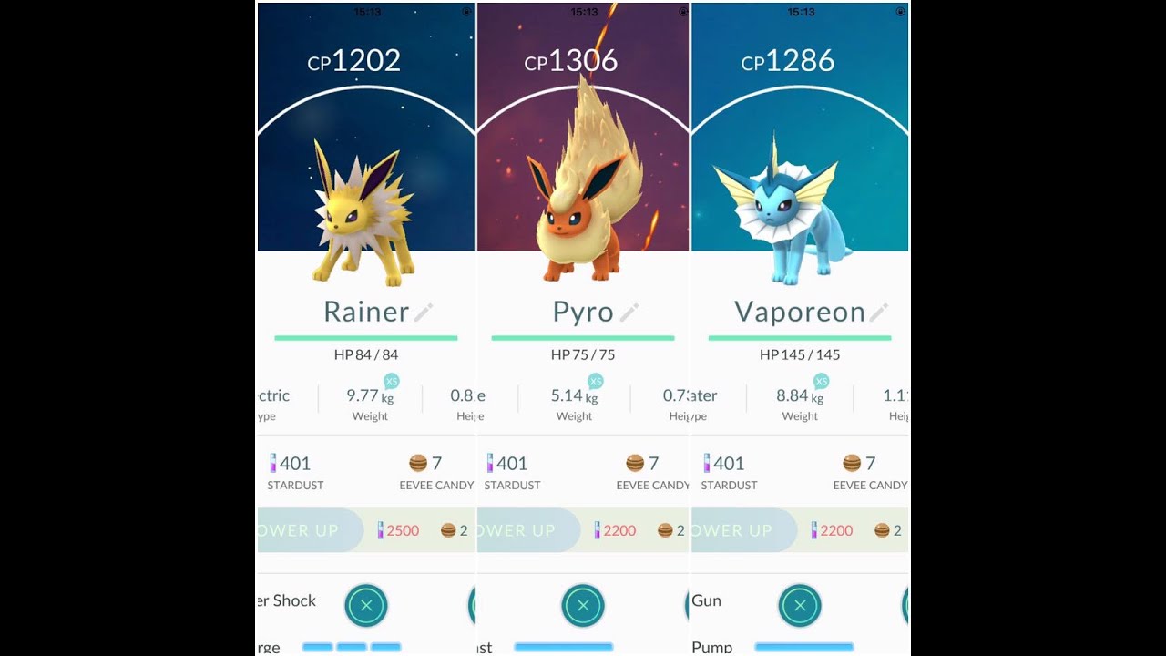 Gotcha_br - O Pokémon mais versátil de todos! Vamos conhecer mais sobre  Eevee e suas evoluções?? Você sabia que no jogo Pokémon Go você pode usar  nomes para evoluir o Eevee para