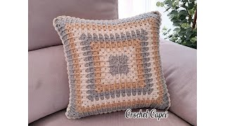 GRANNY MOSAIC CROCHET CUSHION🧶🎨🪡🏠