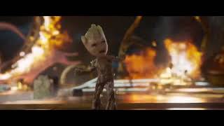 Guardians of the Galaxy Vol. 2 opening scene    Baby Groot dance screenshot 4