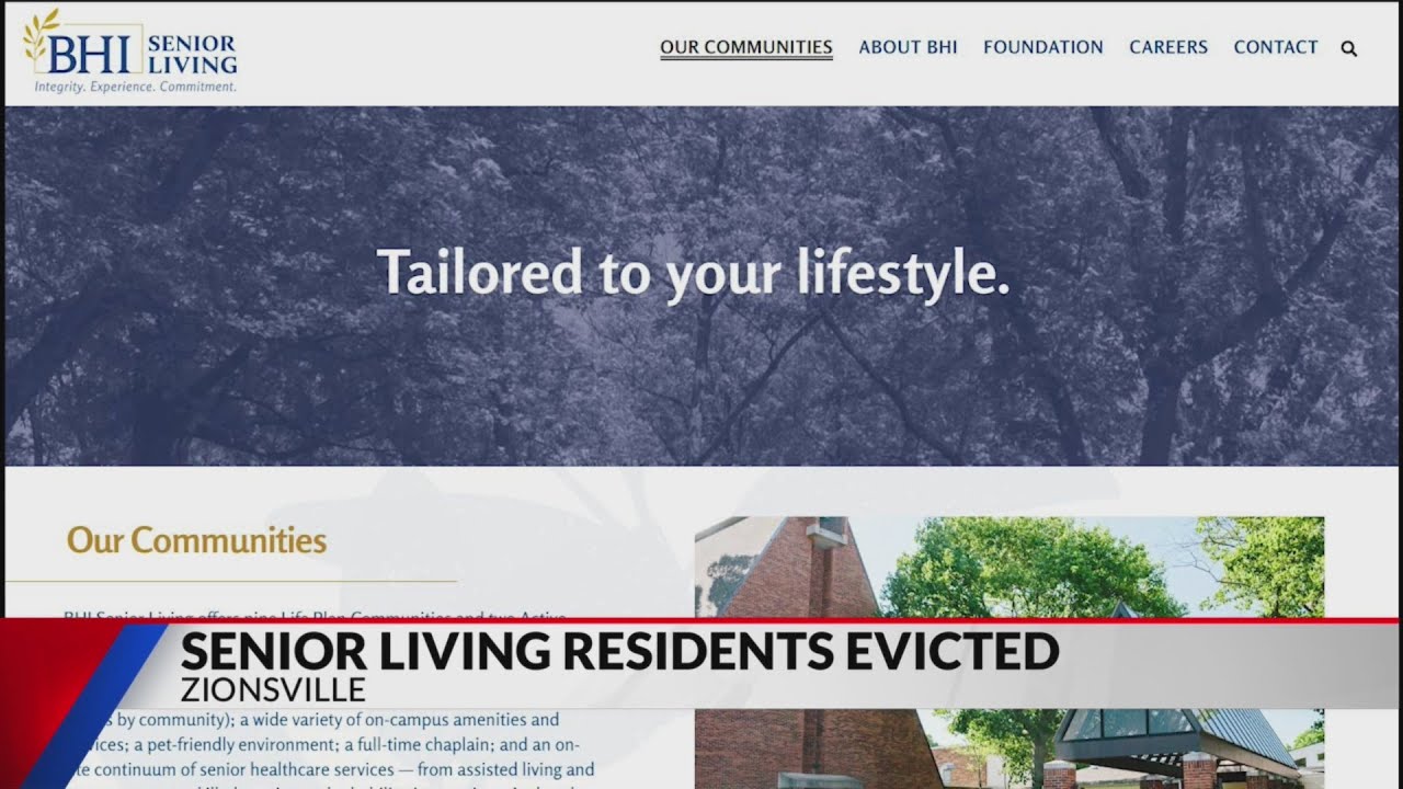 Zionsville senior living residents evicted YouTube