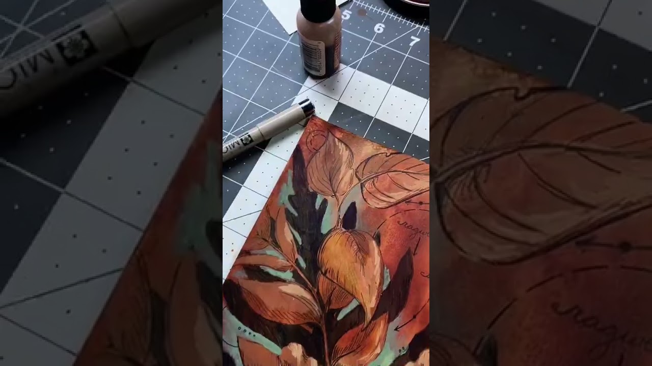 Mixed media plant painting  