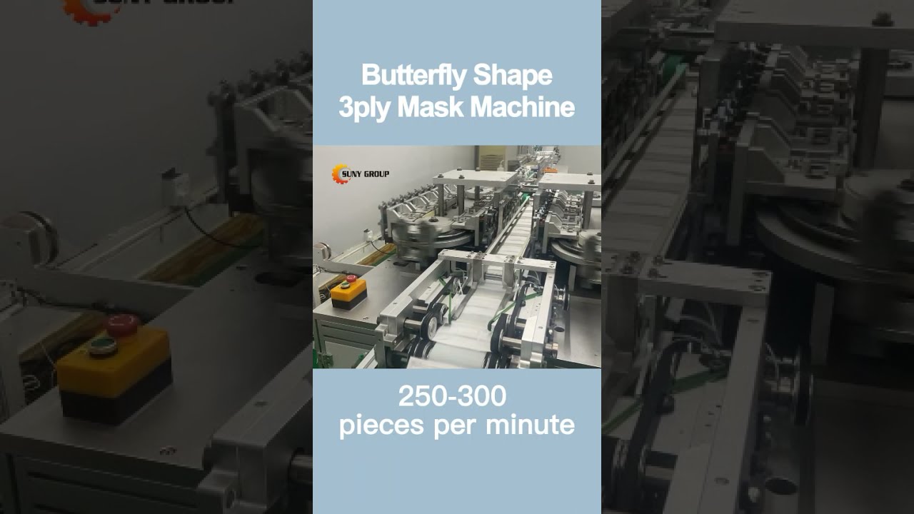 Butterfly Shape 3ply Mask Machine 