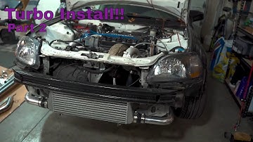 Installing A Turbo On My STOCK ECU D16 Civic - Part 2 - Intercooler Piping, Bumper