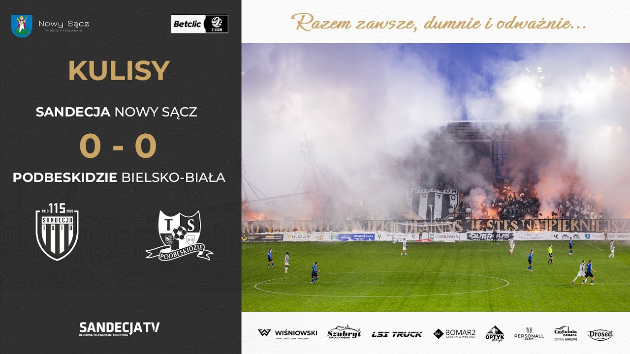 Sandecja Nowy Sącz - Podbeskidzie Bielsko-Biała 0:0 | kulisy meczu | 23.11.2025