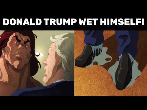 Donald Trump Wets Himself After Meeting Yujiro Hanma in Baki Anime