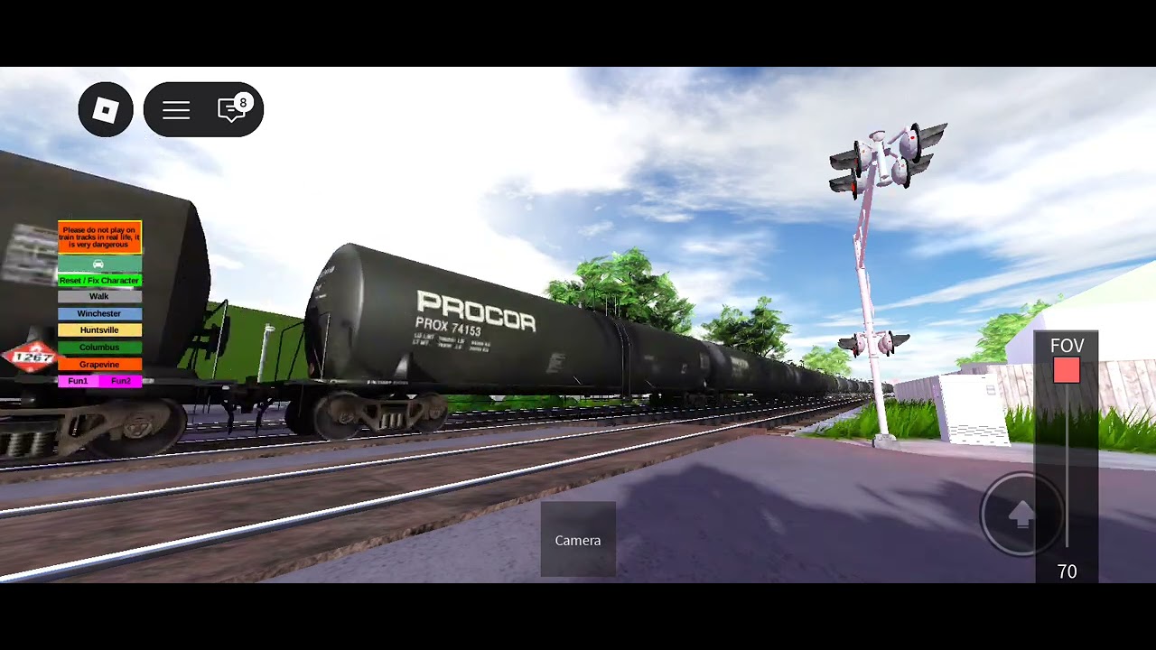Rare KCS AC44 passes railroad crossing - YouTube