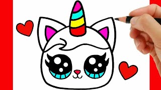 Wie zeichnet man ein niedliches Baby Einhorn - Kawaii Einhorn malen