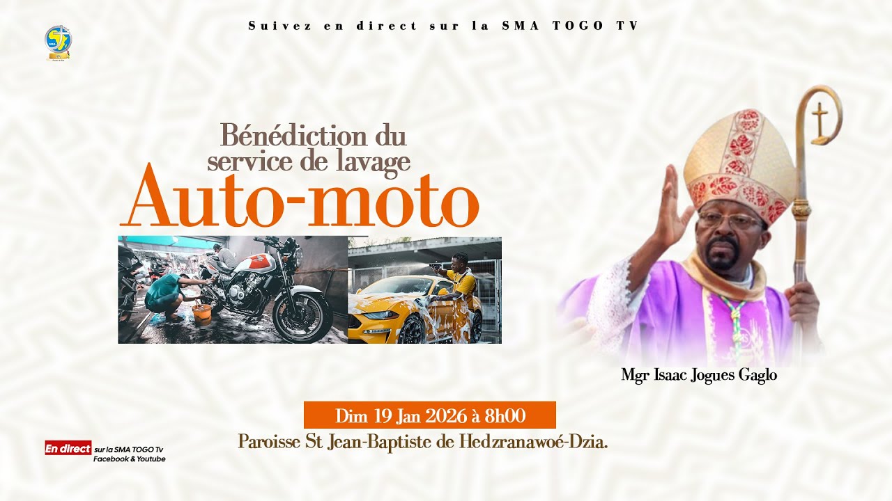 Bénédiction du service de lavage auto-moto de la paroisse St Jean-Baptiste de Hedzranawoé-Dzia