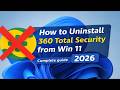 how to uninstall 360 total security from windows 11 mp3