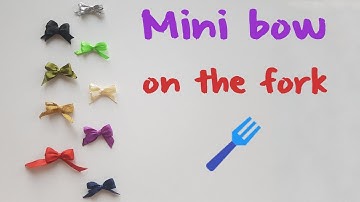 フォークに小さなリボン🎀ミニリボンボウ🎀DIYハック👍