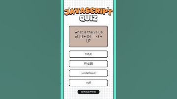 JavaScript Quiz 5 | What is the value of ([] + {}) == {} + [] ?  #javascriptquiz #shorts  #coding