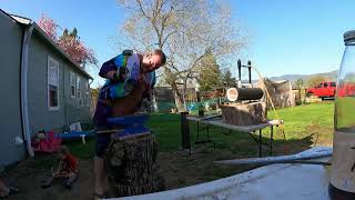 weed loggers working on a new knife
