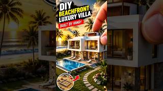 Miniature DIY Beachfront Luxury Villa | with Infinity Pool Timelapse🏝️ #miniatureconstruction