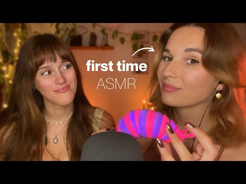 She tries ASMR for the first time 💜 german whispering