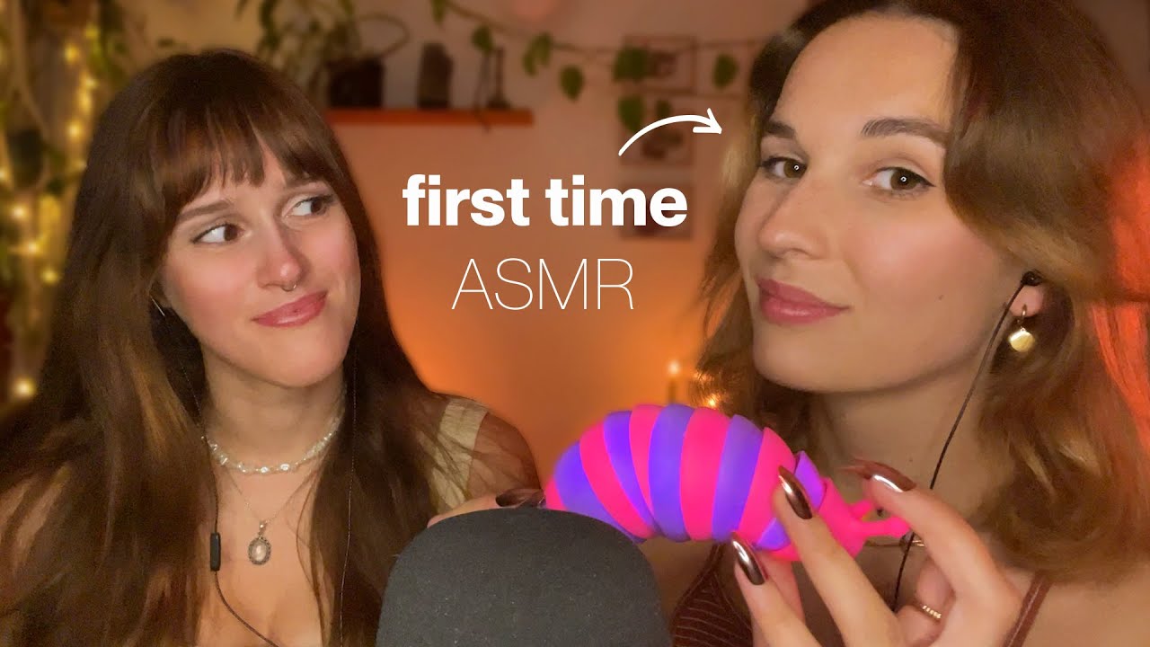 She tries ASMR for the first time 💜 german whispering
