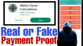 Math Game app real or fake| Math Game app payment proof screenshot 1