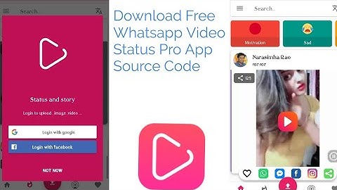 Whatsapp Video Status Pro App Source Code | Free Download | Android Studio Source Code