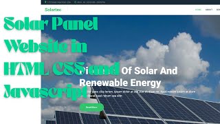 How to make a Solar Panel website in HTML CSS and Javascript | Source code