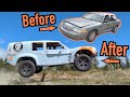 Complete build  turning a salvaged crown vic into a trophy truck in 19 minutes