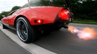 PURE SOUND: De Tomaso Pantera Shooting FLAMES and Accelerations.