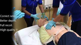 6) HQ CPR coach ensures correct rate
