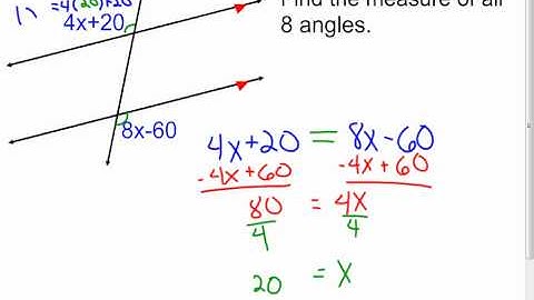 3 2 Angles & Parallel Lines Examples