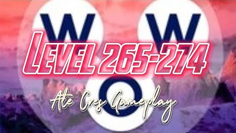 WORDS OF WONDERS CROSSWORD PUZZLE | Level 265-274