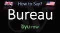 Video for Bureau pronunciation