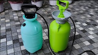 perbandingan semprotan air tanaman manual sprayer isku dan deli ukuran 5 liter