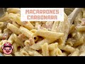 Macarrones a la Carbonara 🥓 ¡Receta con Nata, Bacon y Huevo!