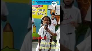 Assembly Presentation by grade 3 students