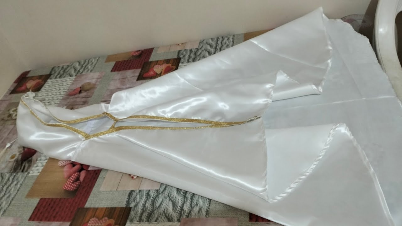 طريقة فصالة وخياطة برنوس لحفل الختان بطريقة ولا اسهل بمتر قماش فقط