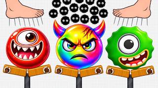 😂 🌈 Beat 3×3 Player Game Hungry Balls 2048 🆚 Jelly Run 2048 vs Draw to Smash Gameplay live screenshot 5