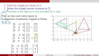 MATH 3191: Combining Translations with Linear Transformations