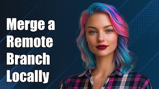 Merge a remote branch into another local branch