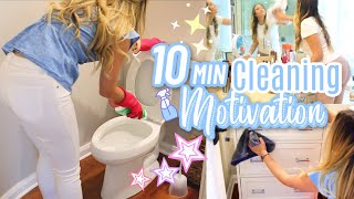 10 MINUTE CLEAN #WITHME | FAST CLEANING MOTIVATION with Cleaning Music Myka Stauffer Myka Stauffer