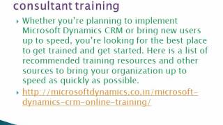 microsoft dynamics crm functional consultant training