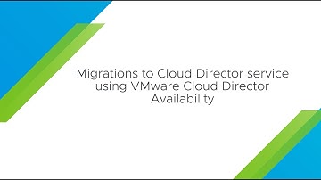 VMware Cloud Director Availability 4.2 Migrations to VMware Cloud on AWS Cloud Director service